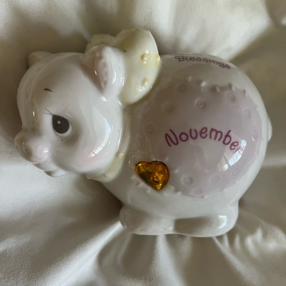 Charming Piggy Bank with Heart Accent